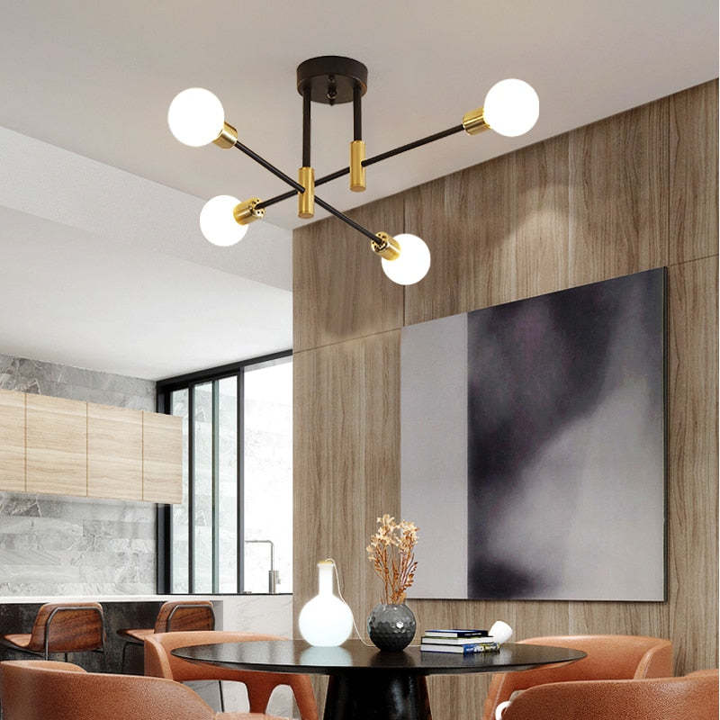 Lindsy Lustre Métal Design Moderne. Plusieurs Ampoules
