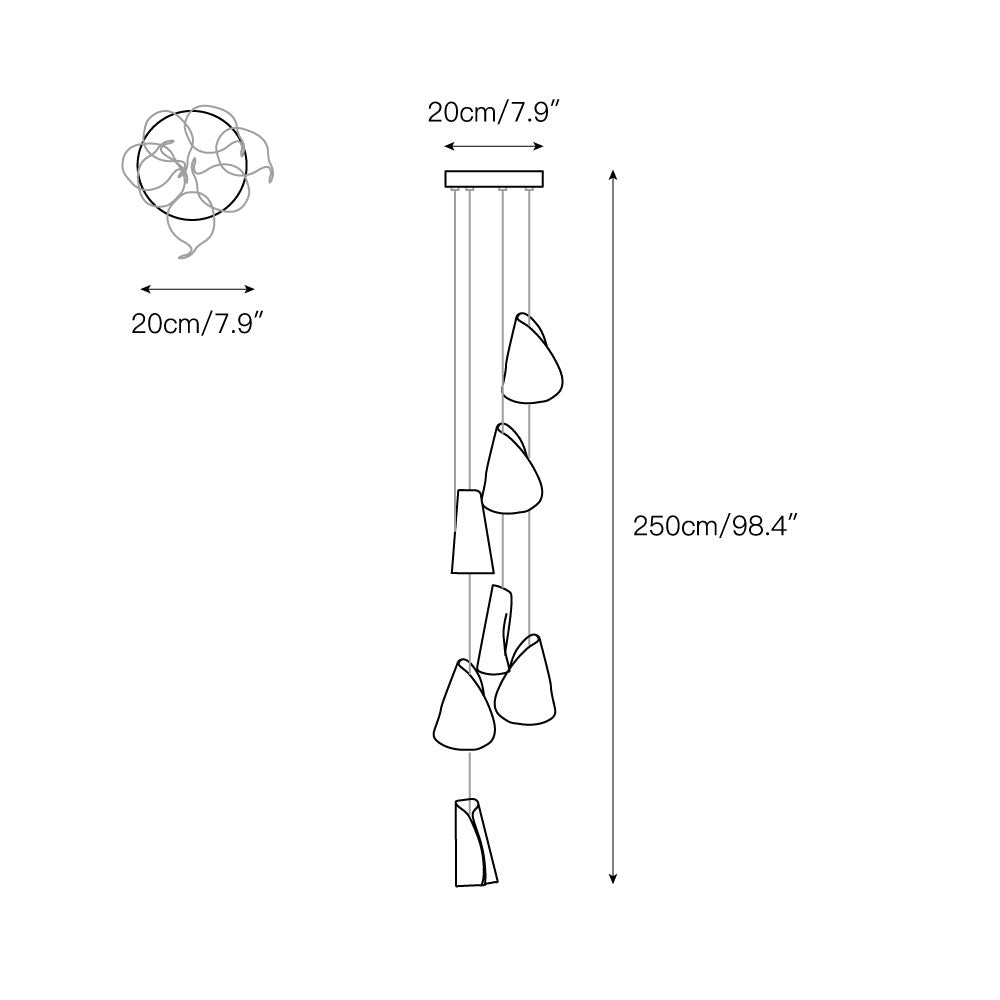 Ulfuvye Suspension Céramique Porcelaine