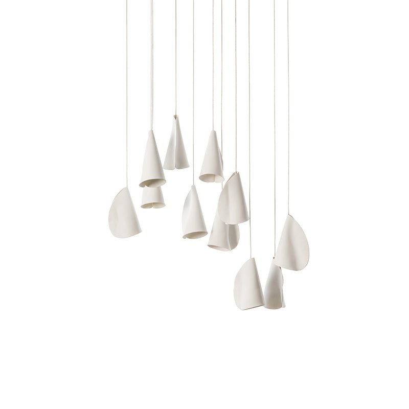 Olshaion Lampe Suspendue Géométrique en Céramique