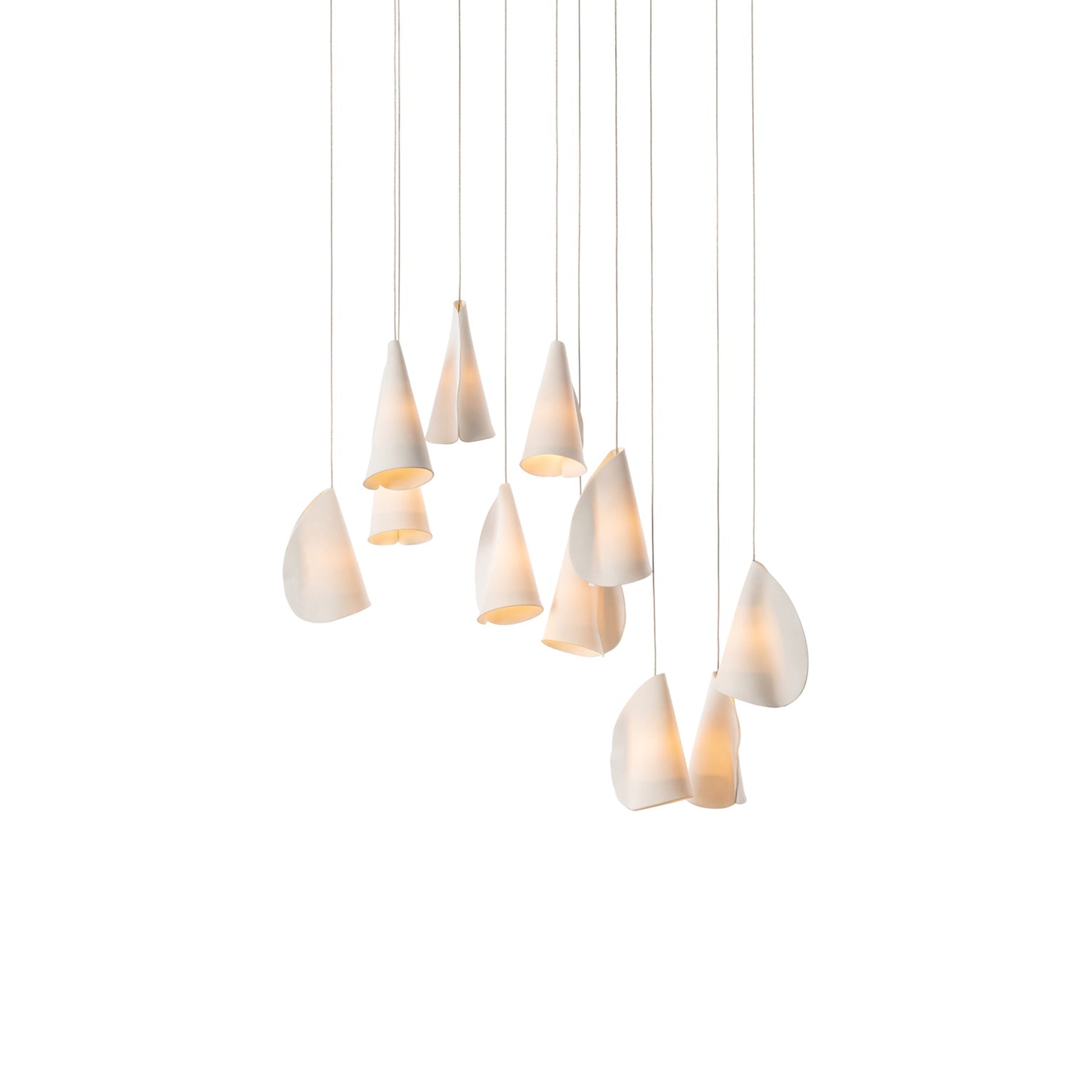 Olshaion Lampe Suspendue Géométrique en Céramique