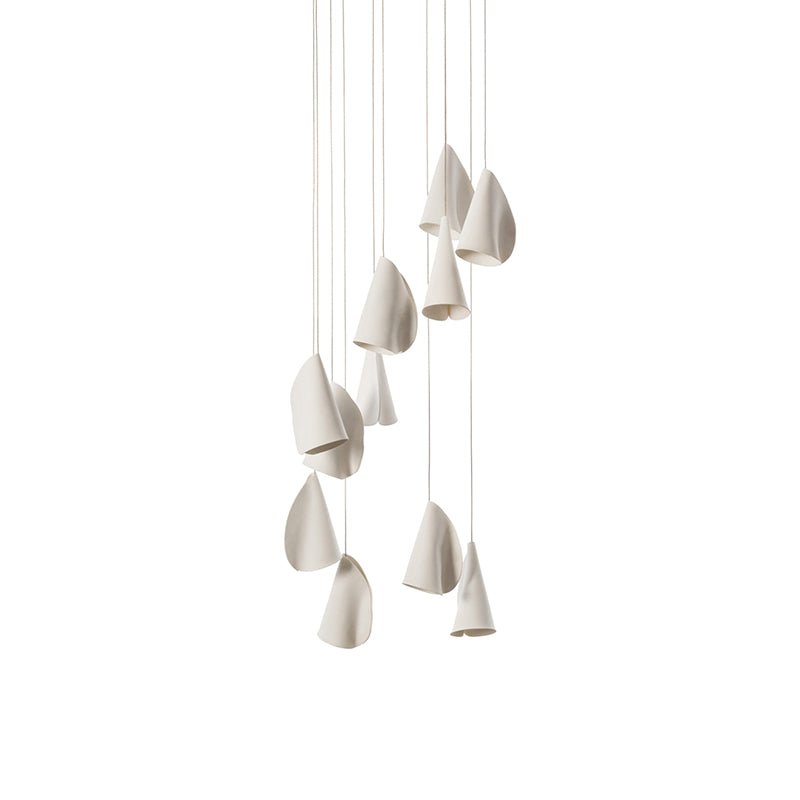Olshaion Lampe Suspendue Géométrique en Céramique