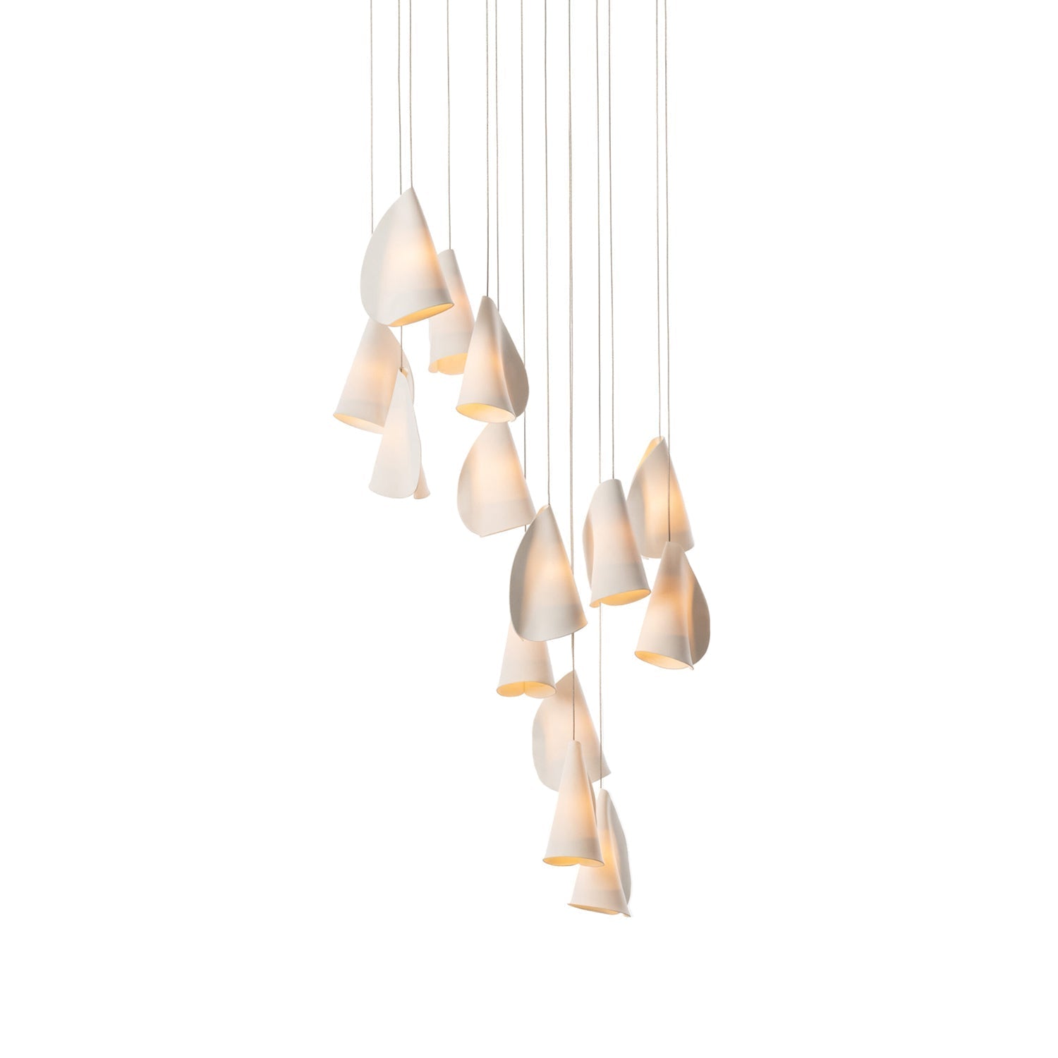 Olshaion Lampe Suspendue Géométrique en Céramique