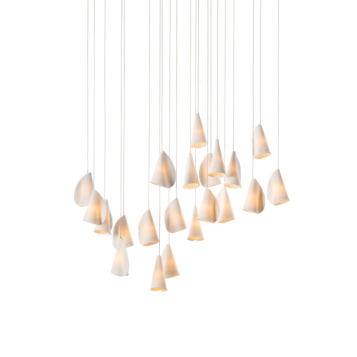 Olshaion Lampe Suspendue Géométrique en Céramique