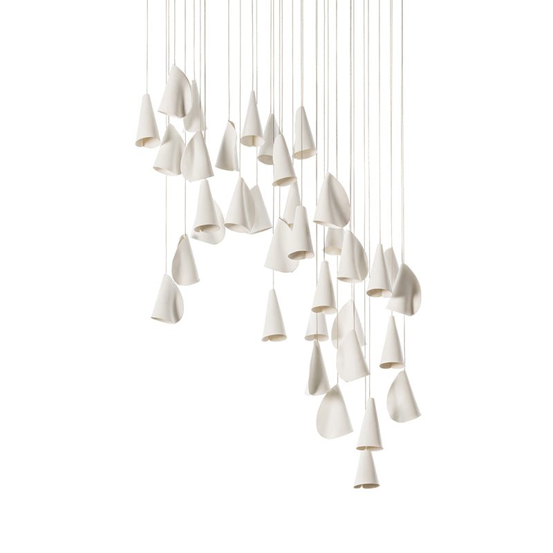 Olshaion Lampe Suspendue Géométrique en Céramique
