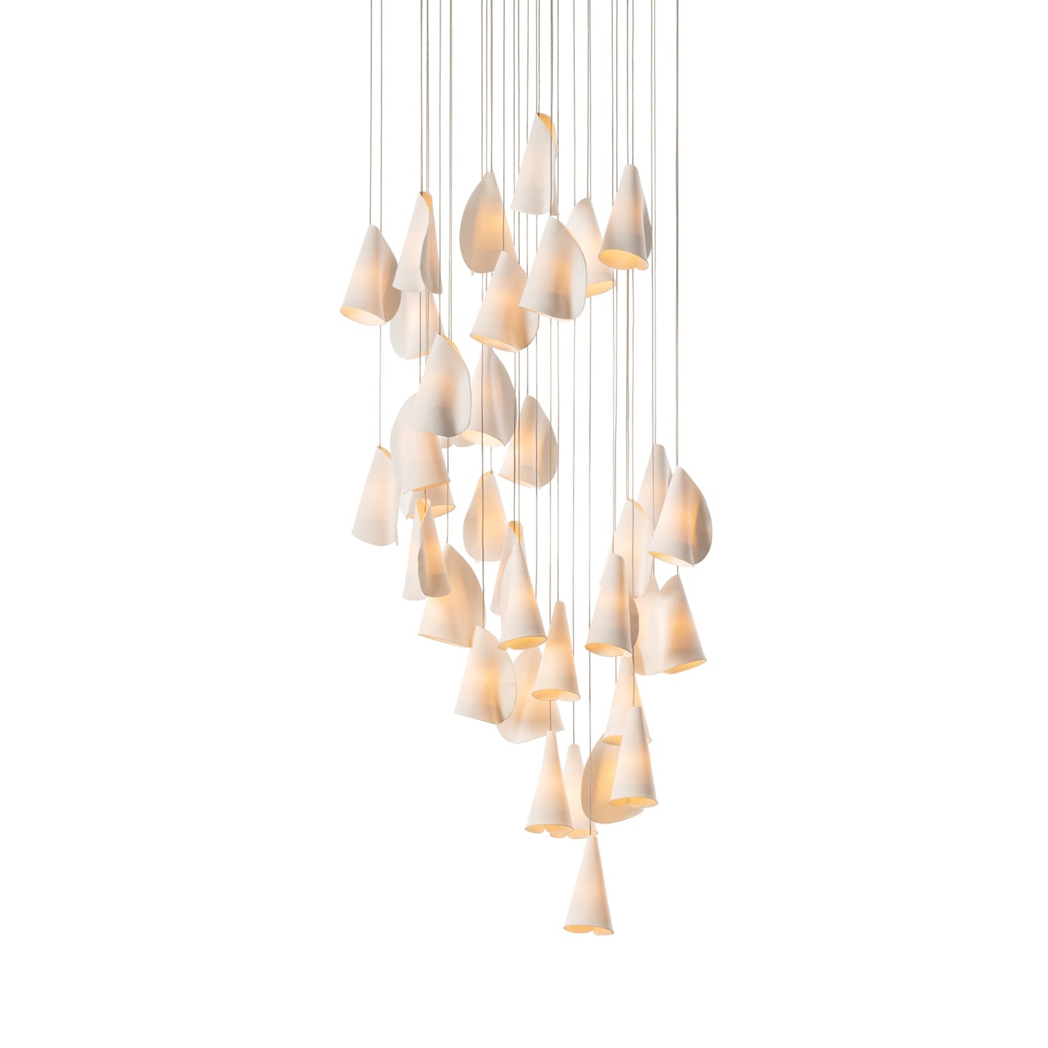 Olshaion Lampe Suspendue Géométrique en Céramique