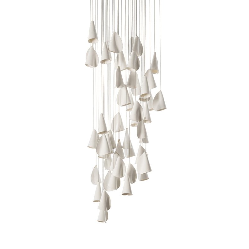 Olshaion Lampe Suspendue Géométrique en Céramique