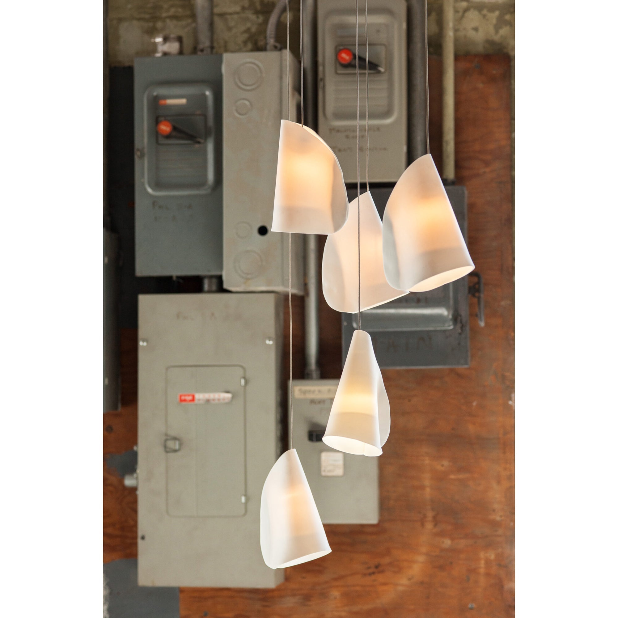 Olshaion Lampe Suspendue Géométrique en Céramique