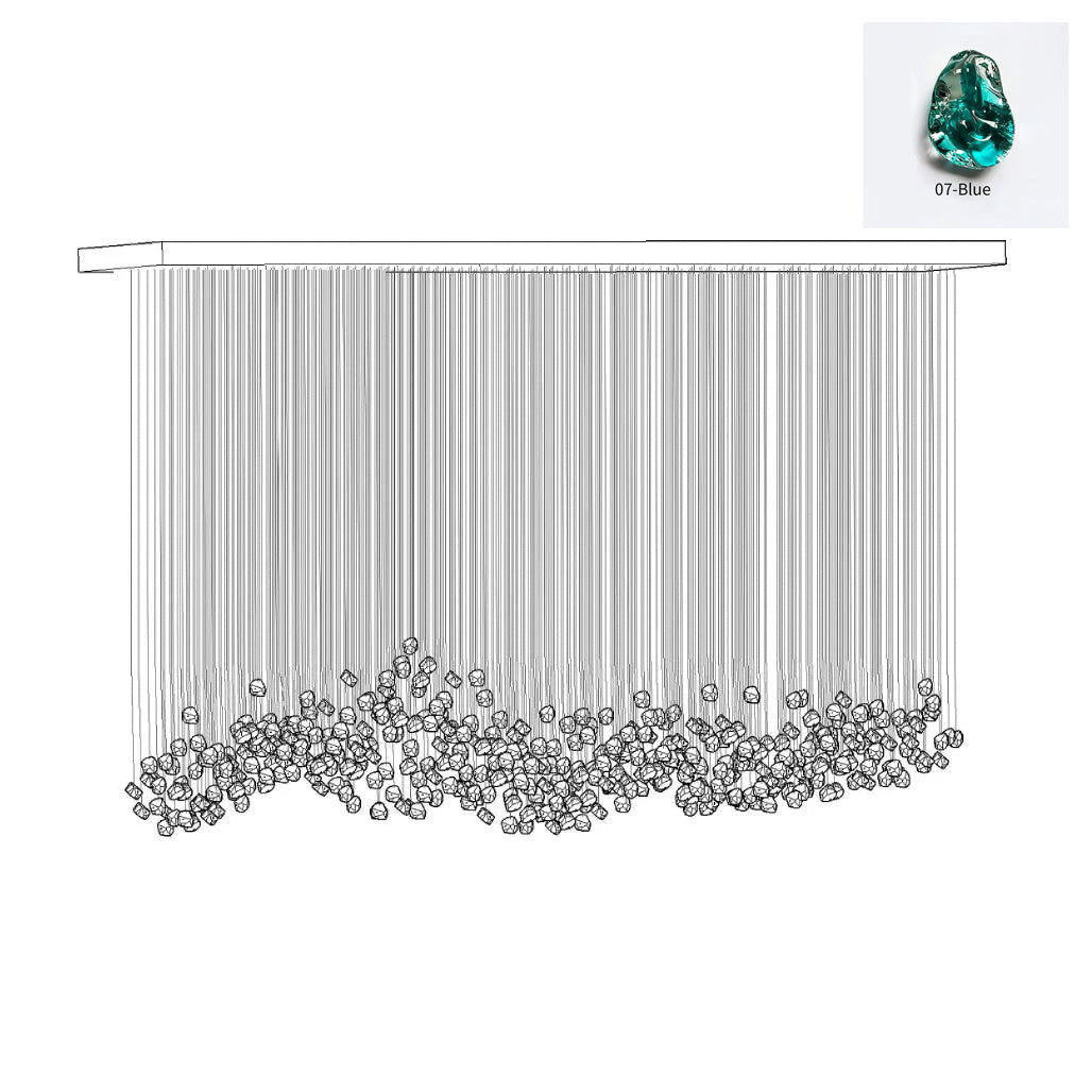 Veshaa Lustre en cristal de pierre de luxe postmoderne