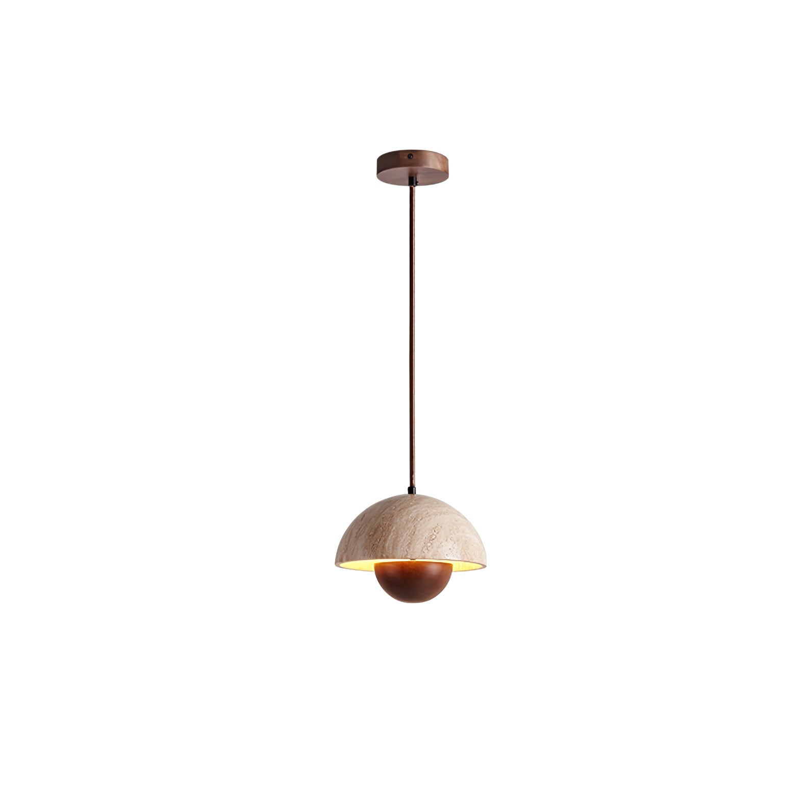 Ersile Suspension en Bois et Travertin