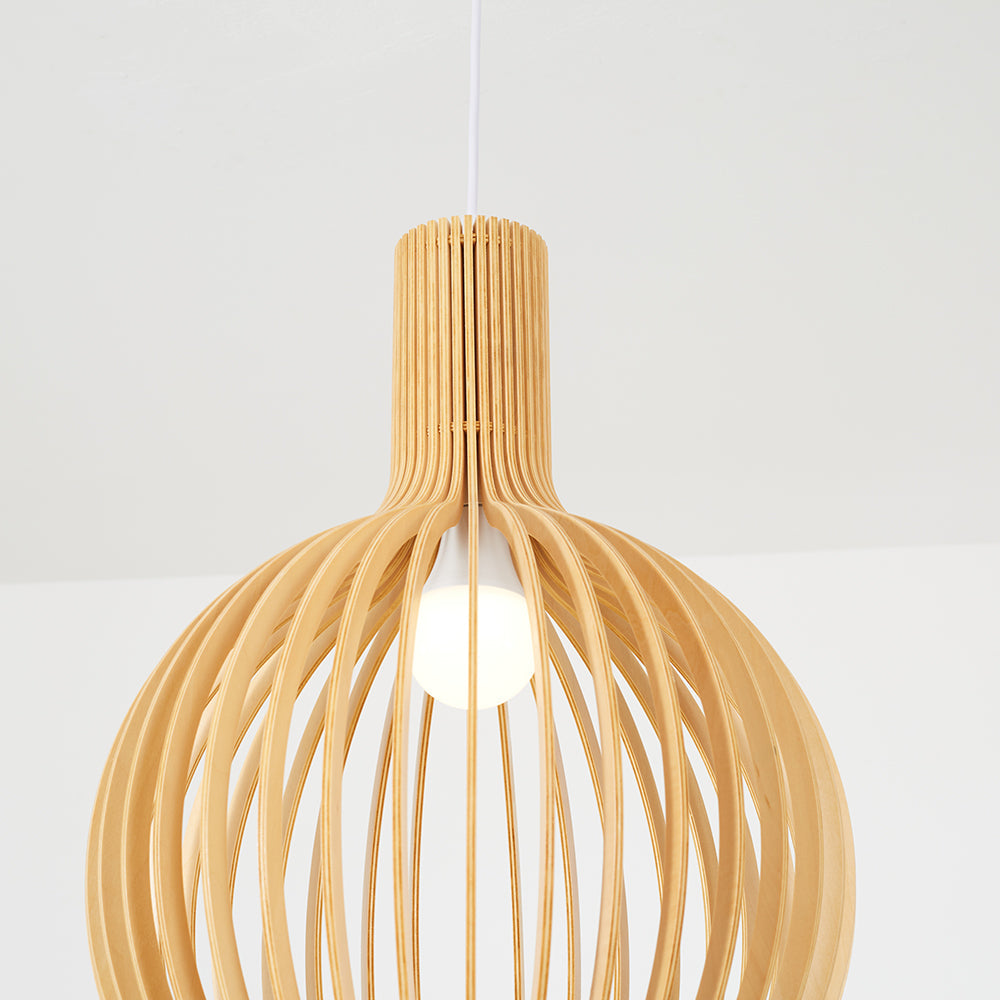 Inosa Suspension Design en Bois Sculpté Naturel Salle à Manger