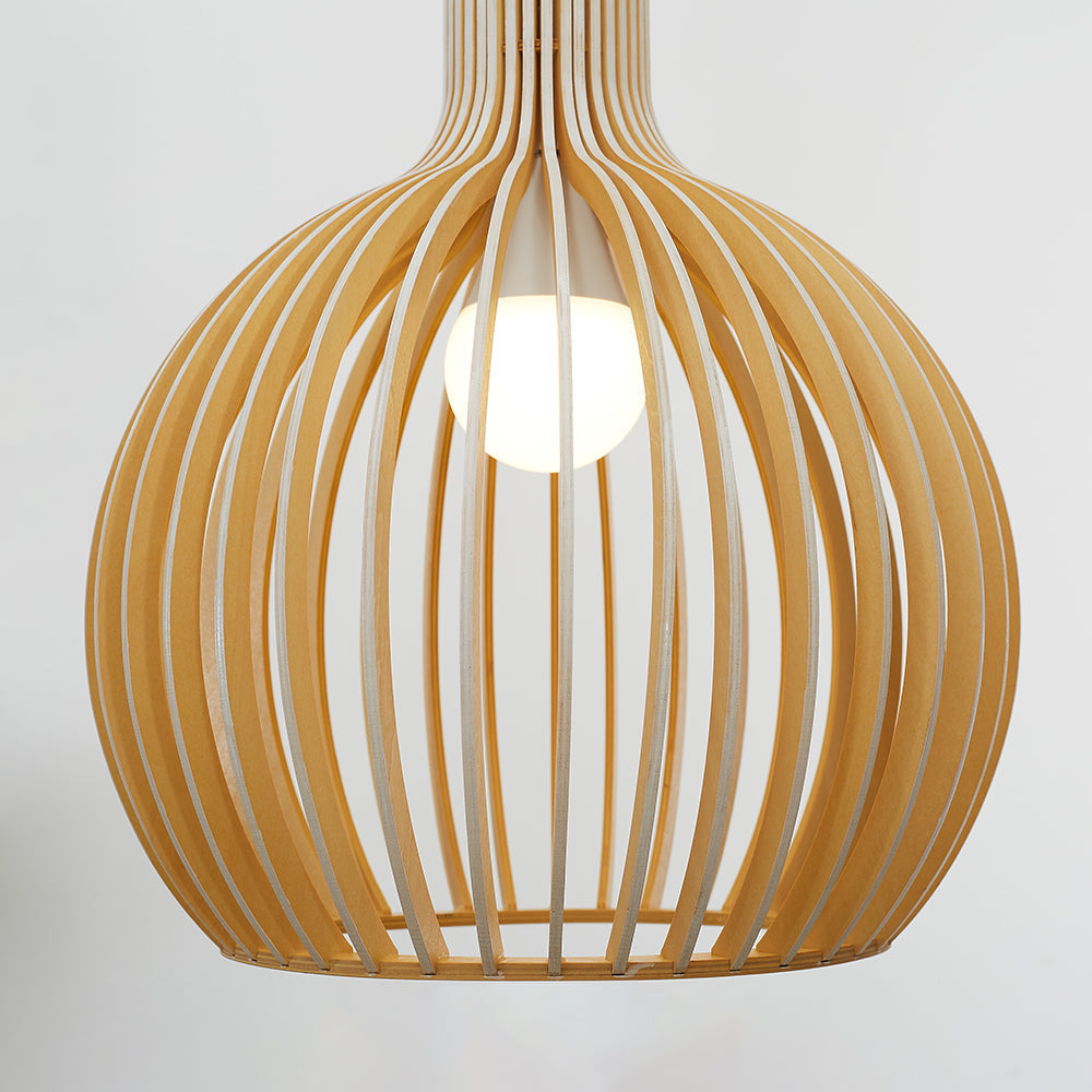 Inosa Suspension Design en Bois Sculpté Naturel Salle à Manger