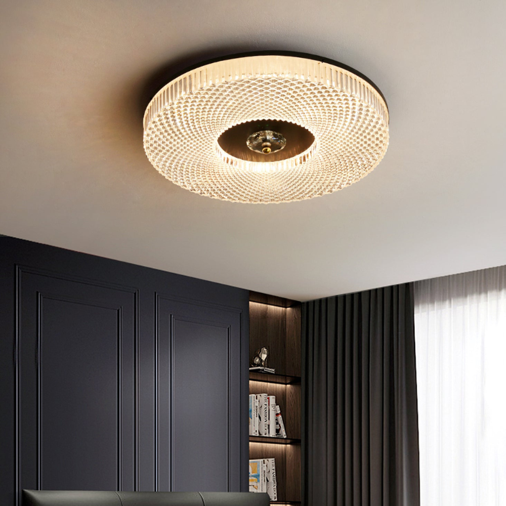 Orb Plafonnier  Moderne Rond LED Blanc/Doré/Noir Chambre à Coucher