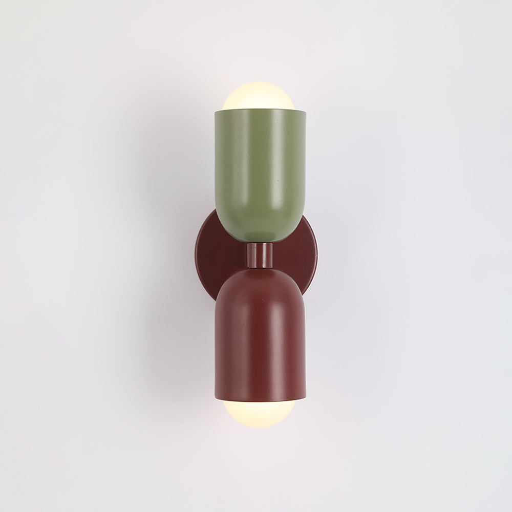 Kira Applique Murale Cylindre Scandinave Métal Coloré Salon