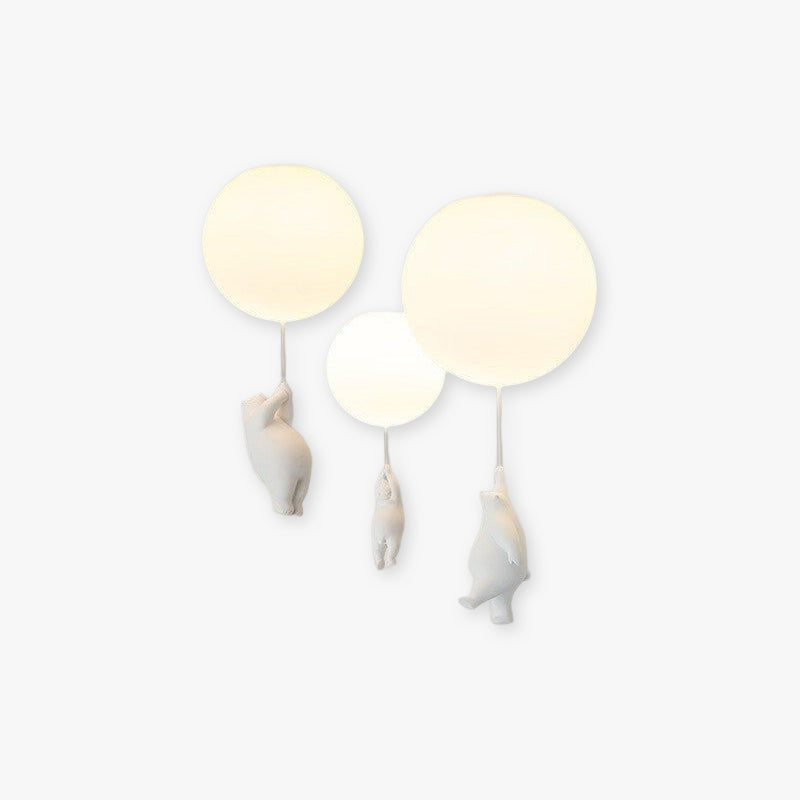 Bear Balloon Suspension/ Plafonnier Ballon Moderne Résine Chambre
