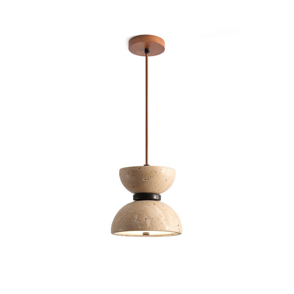 Tersus Suspension Hourglass en Travertin