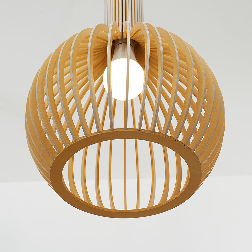 Inosa Suspension Design en Bois Sculpté Naturel Salle à Manger