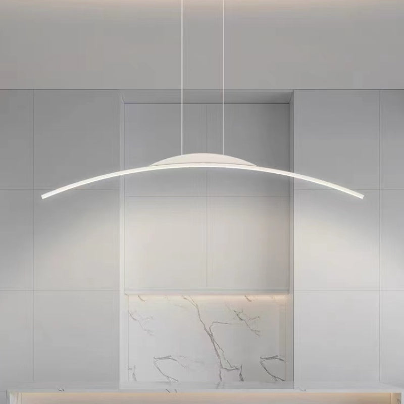 Arisha Suspension Moderne Linéaire LED Simple Nordique Noir Salon