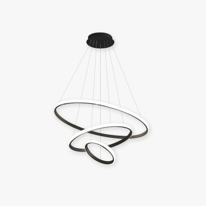 Zin Suspension Anneau Moderne Noir/Blanc/Doré. Salon