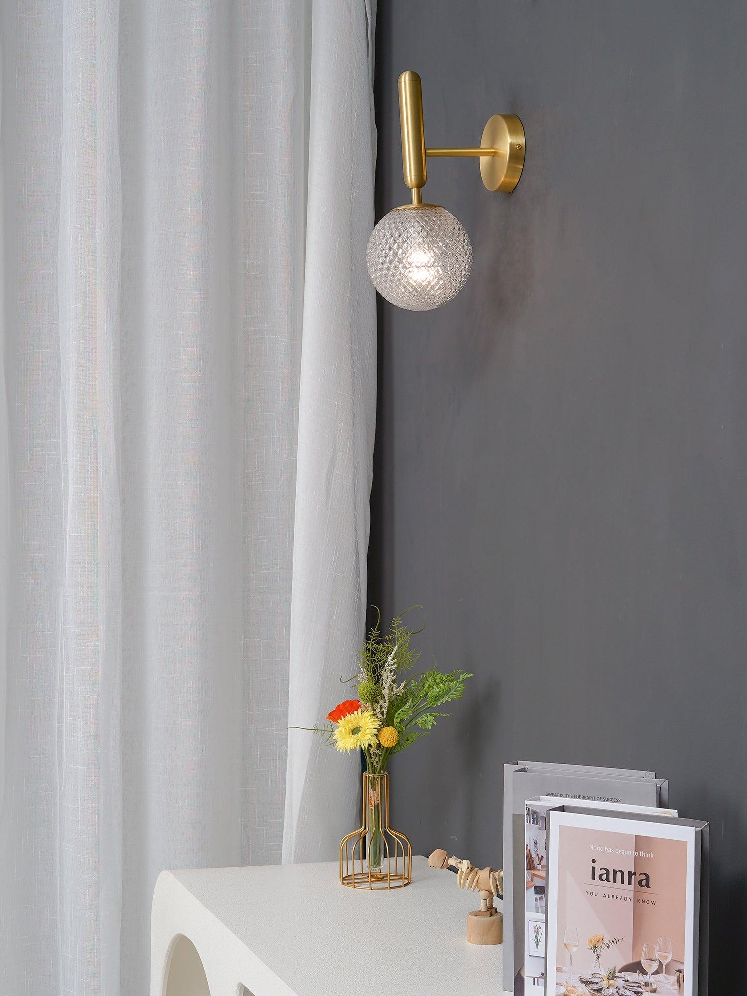 Lustra Wall Lamp Plug In Glass Globe Nordic