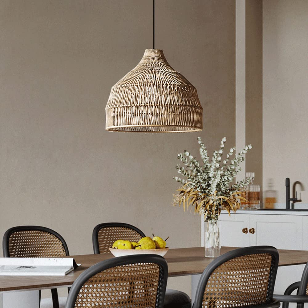Ritta Suspension Luminaire Style Ancien Rotin Chambre à Coucher