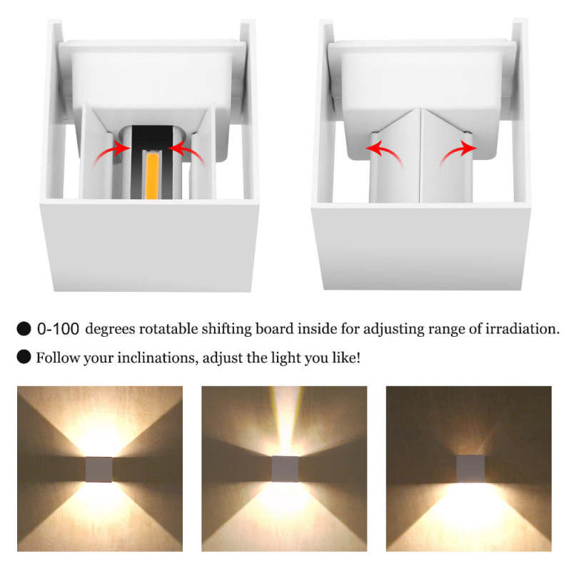 Nexu Applique Murale Carrrée Minimaliste  Intérieur/Extérieur