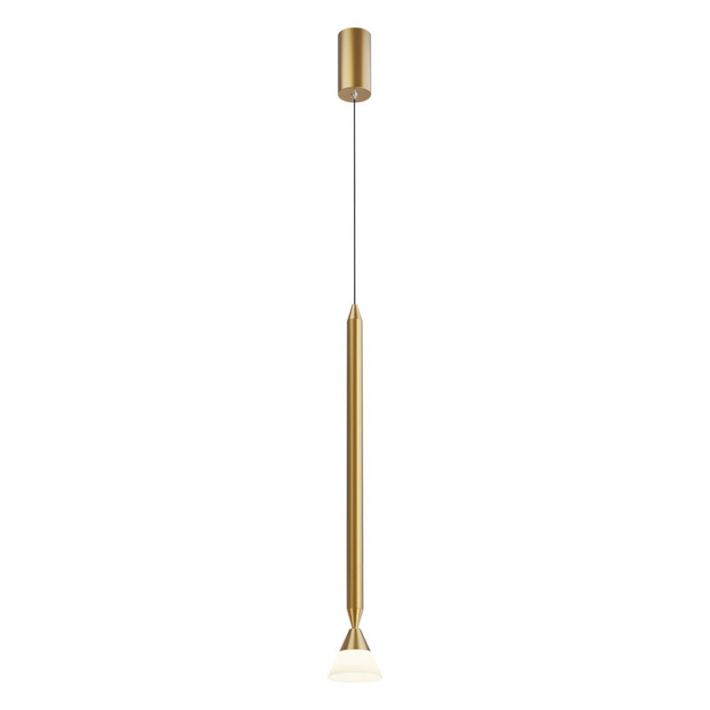 Auri Suspension Cylindre Simple. Métal/Verre. Noir/Doré. Salon