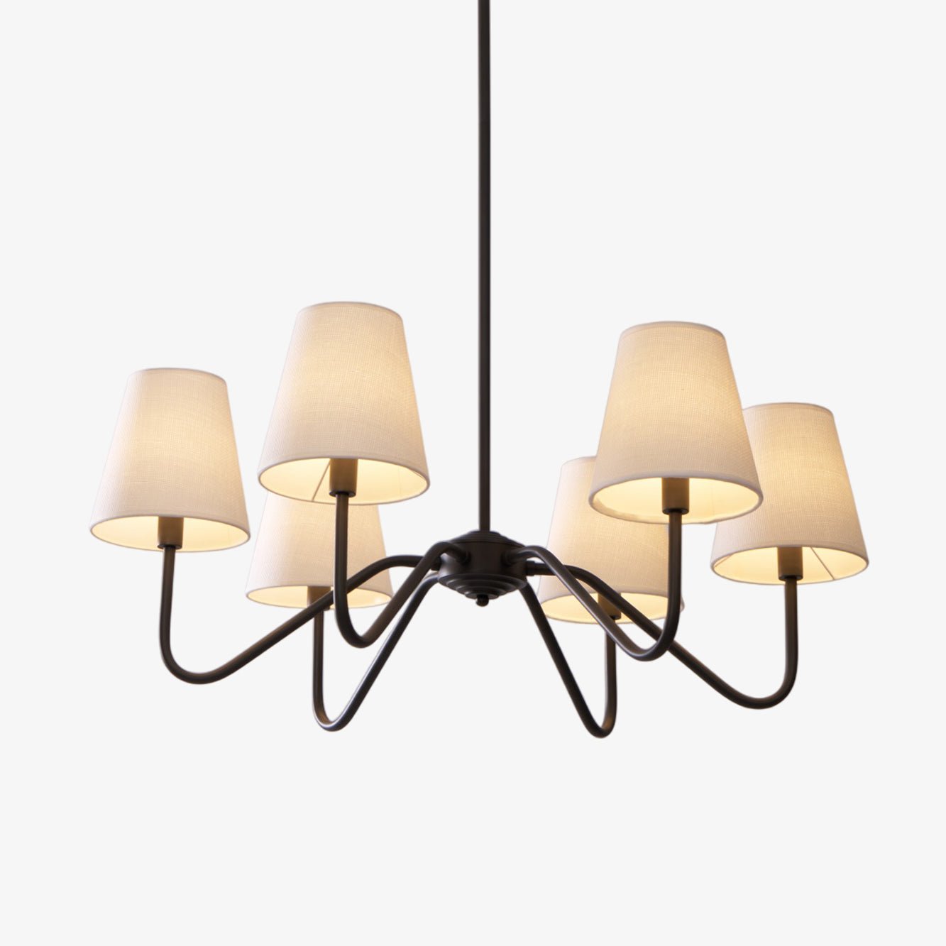 Aurvarira Lustre Classique Noir en Tissu Lumos