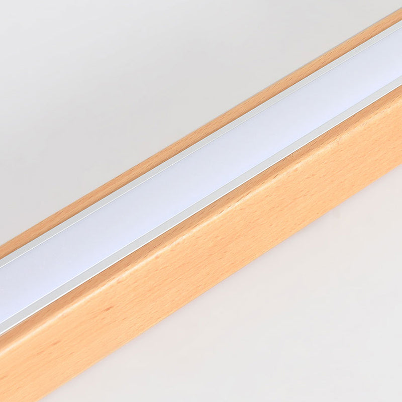 Urien Plafonnier Longue Linéaire Simple. Bois. Couloir/Chambre