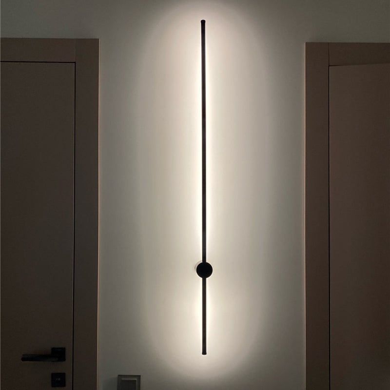Eonix Applique Murale Intérieure Minimaliste Linéaire LED. Métal. Noir.
