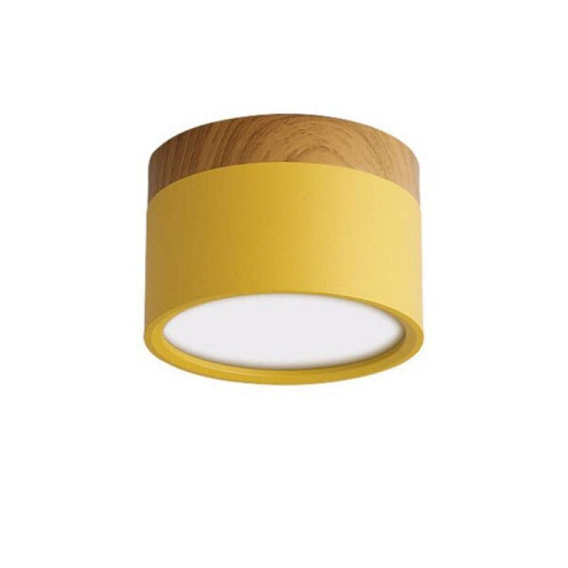 Jojo Petit Plafonnier Led Multicolor Bois Nordique. Couloir
