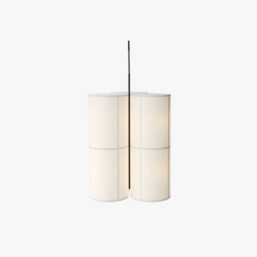 Calen Suspension Cylindre Vintage. Métal/Soie. Blanc/Beige/Noir. Chambre à Coucher/Salon