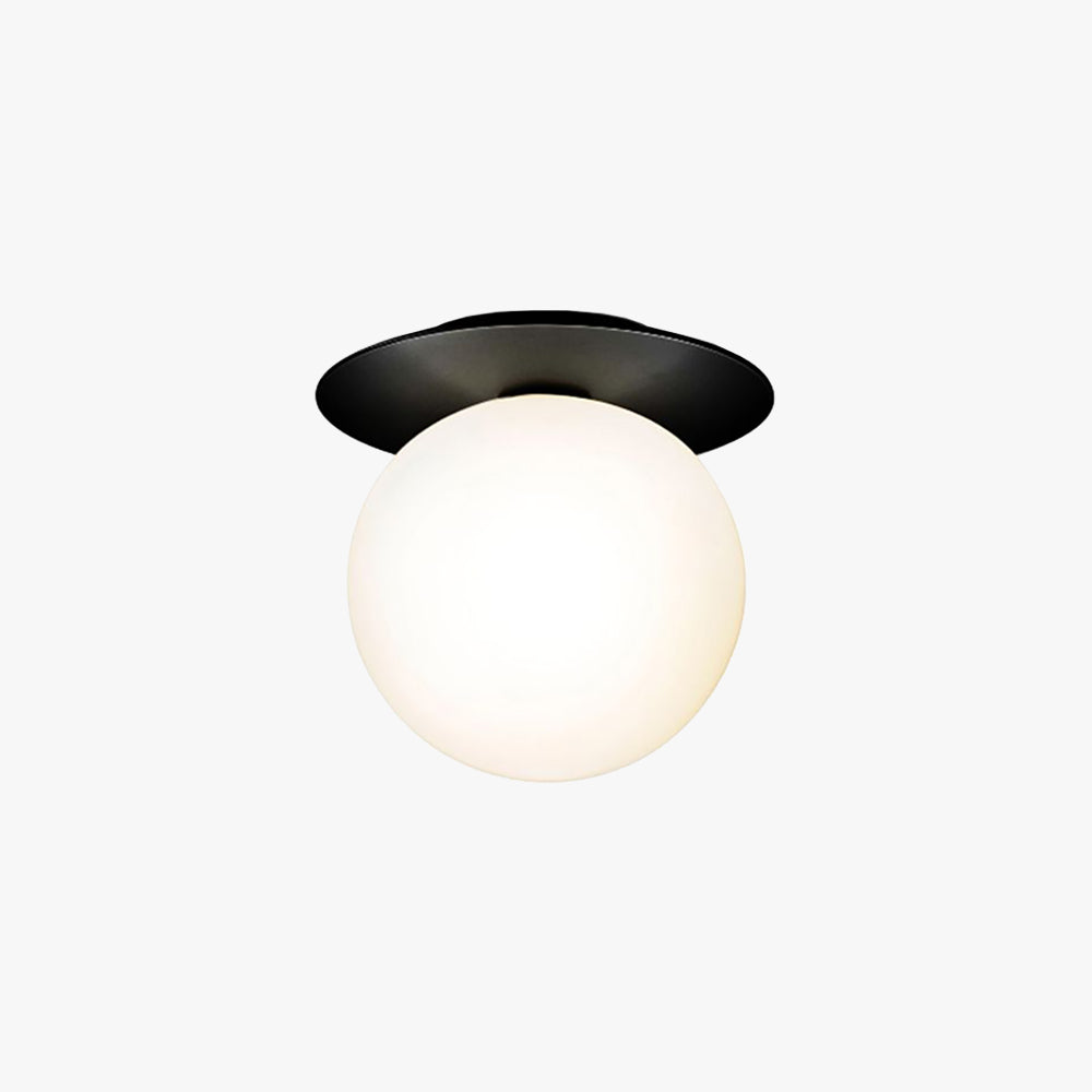 Melo Applique Murale Globe Moderne Design LED Métal Verre Noir/Or Salle de Bain