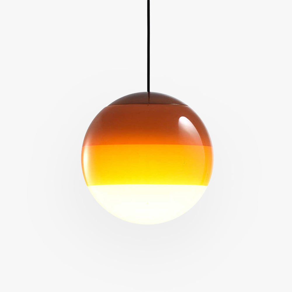 Edith Suspension Bulle Moderne Verre. Noir/Gris/Bleu/Rose. Salon