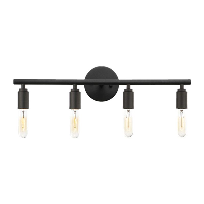 Silva Applique Murale Simple, Métal/Verre, Noir, Salle de Bain