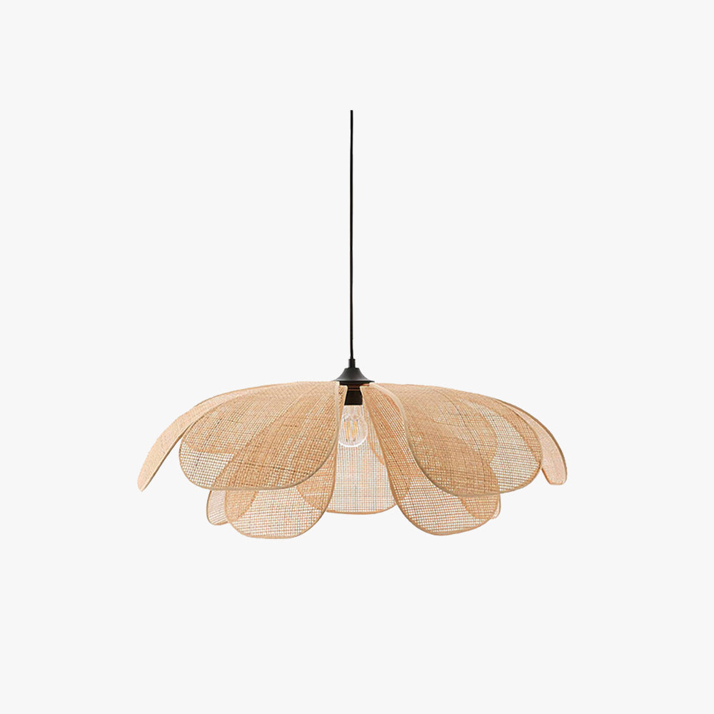 Ritta Suspension Vintage, Métal/Rotin, Bois, Salle à Manger