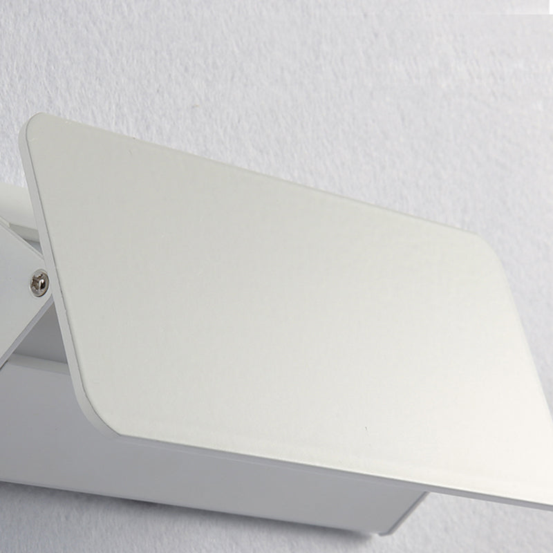 Ray Applique Murale Rectangulaire Moderne, Métal,  Blanc, Jardin