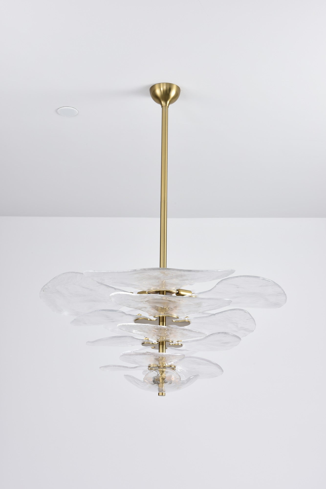 Aurora Lustre Pétale en Verre Murano Doré Luxe