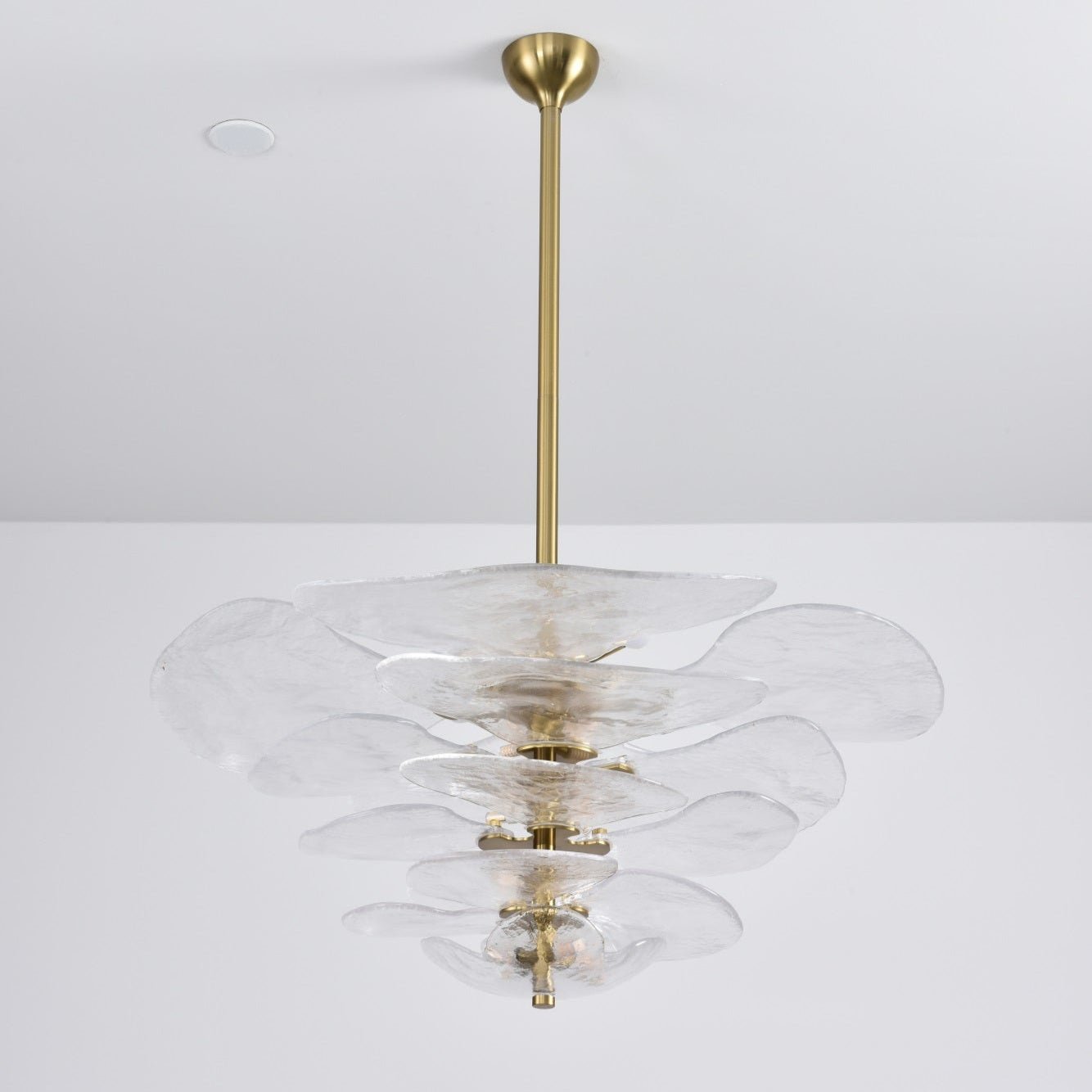 Aurora Lustre Pétale en Verre Murano Doré Luxe