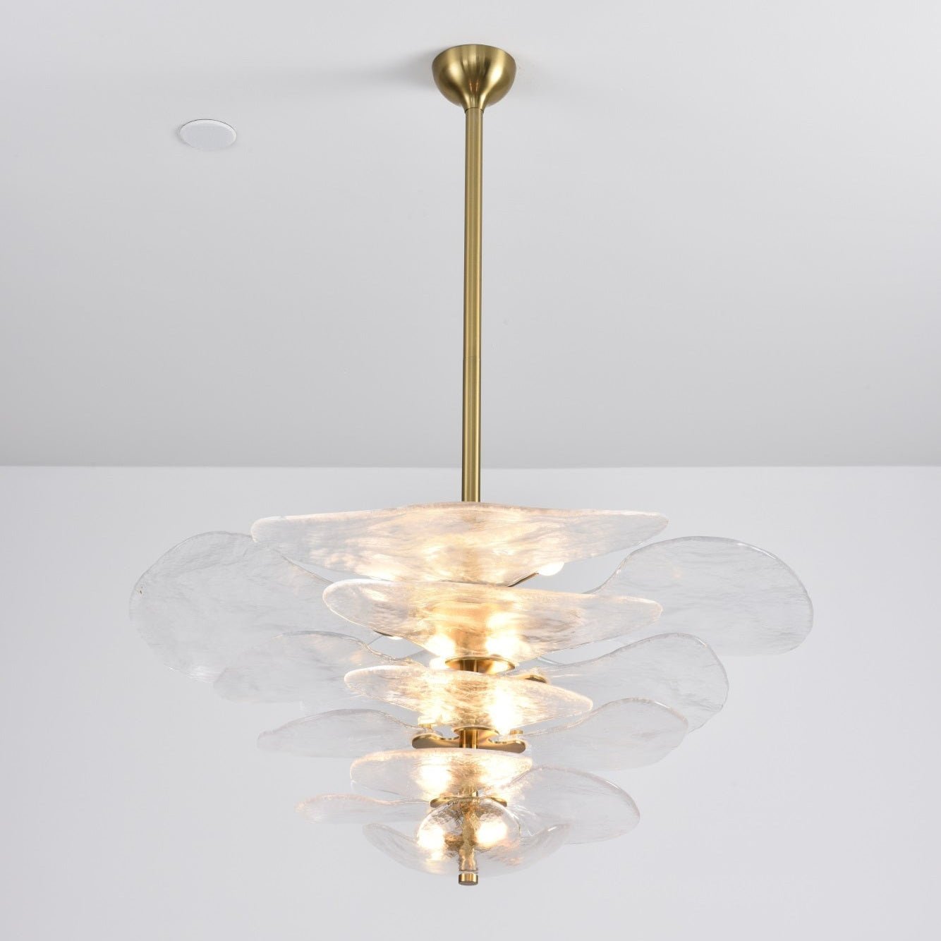 Aurora Lustre Pétale en Verre Murano Doré Luxe