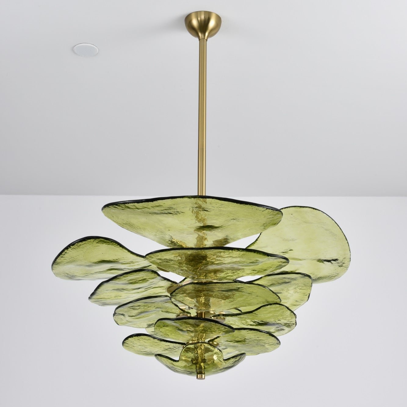 Aurora Lustre Pétale en Verre Murano Doré Luxe