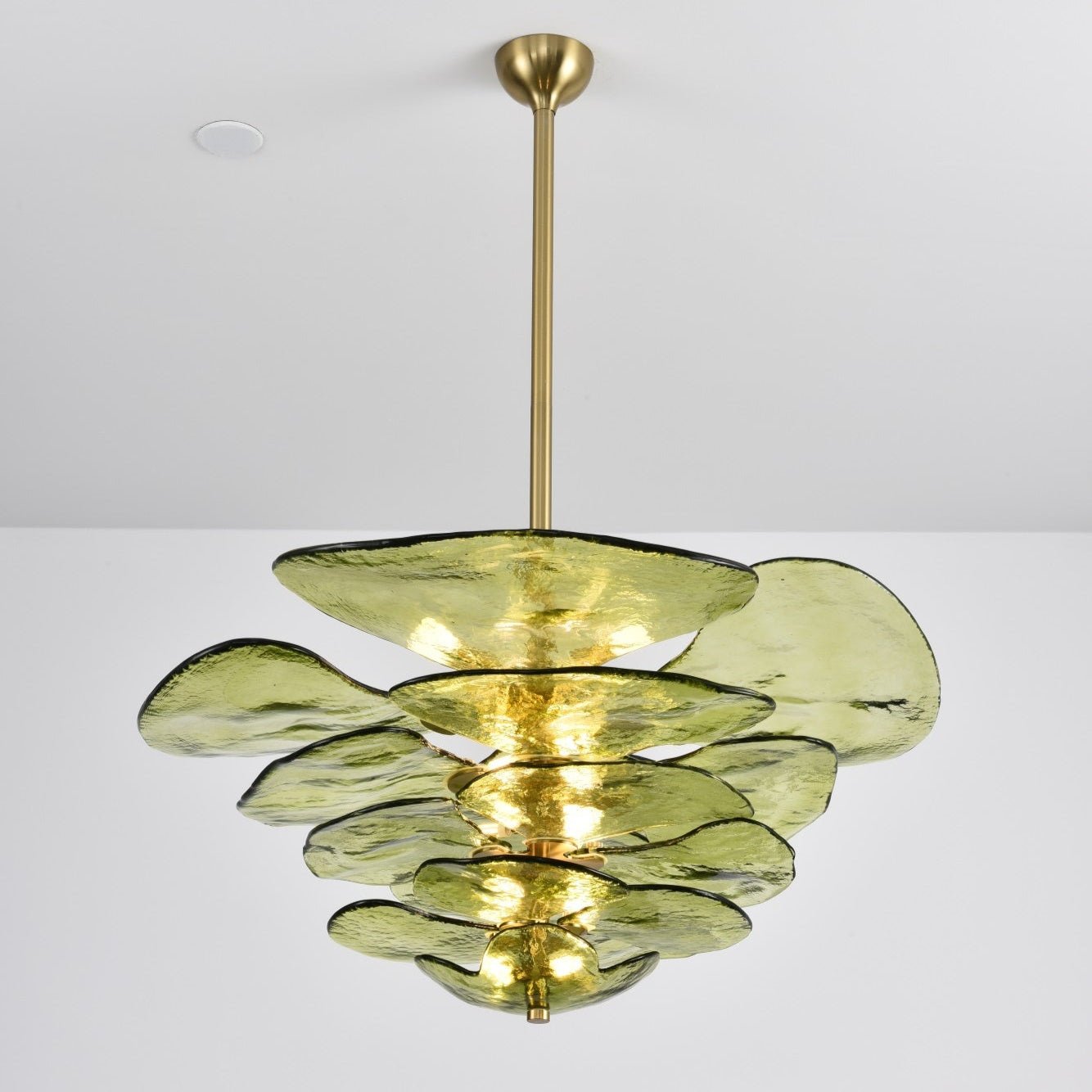 Aurora Lustre Pétale en Verre Murano Doré Luxe