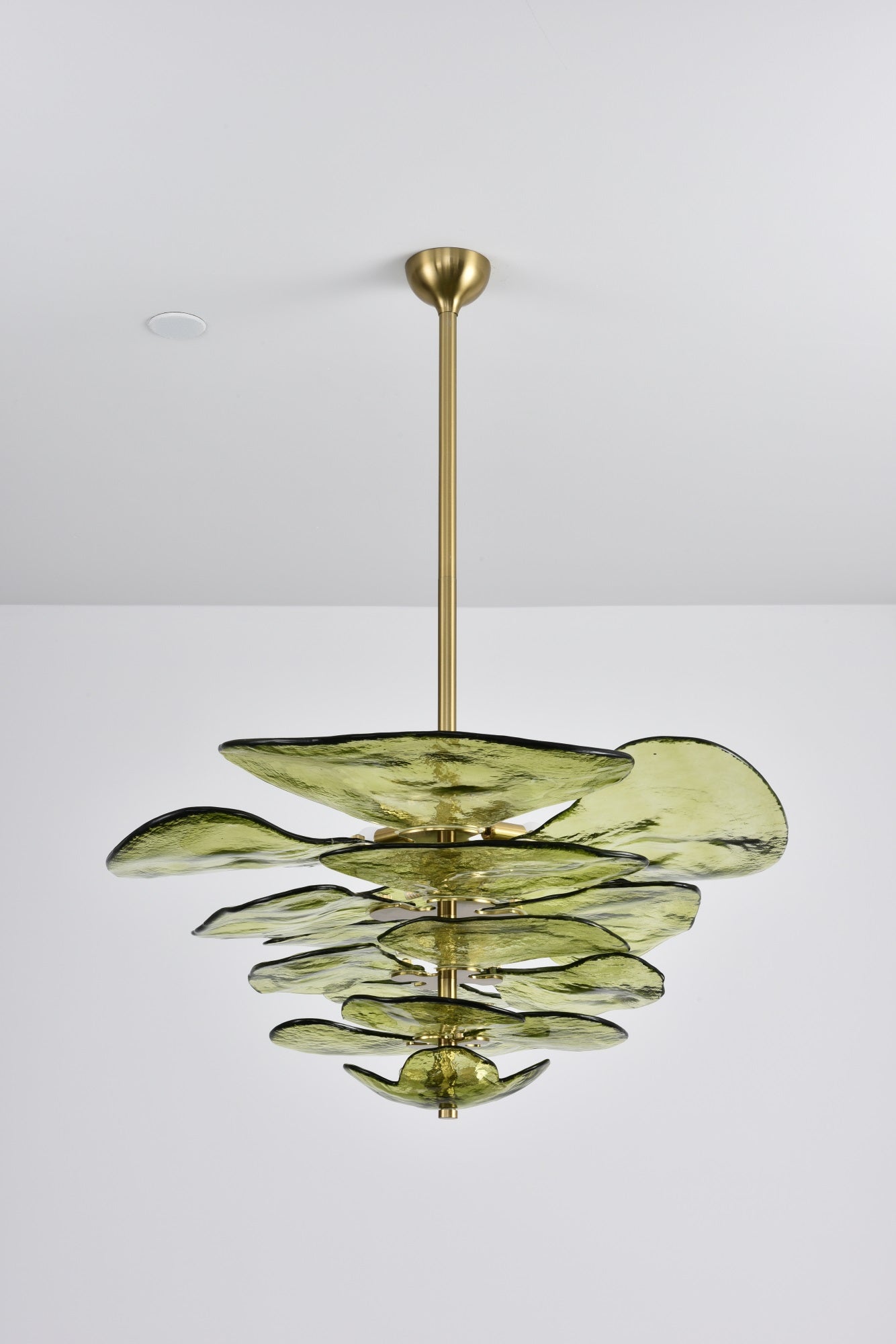 Aurora Lustre Pétale en Verre Murano Doré Luxe