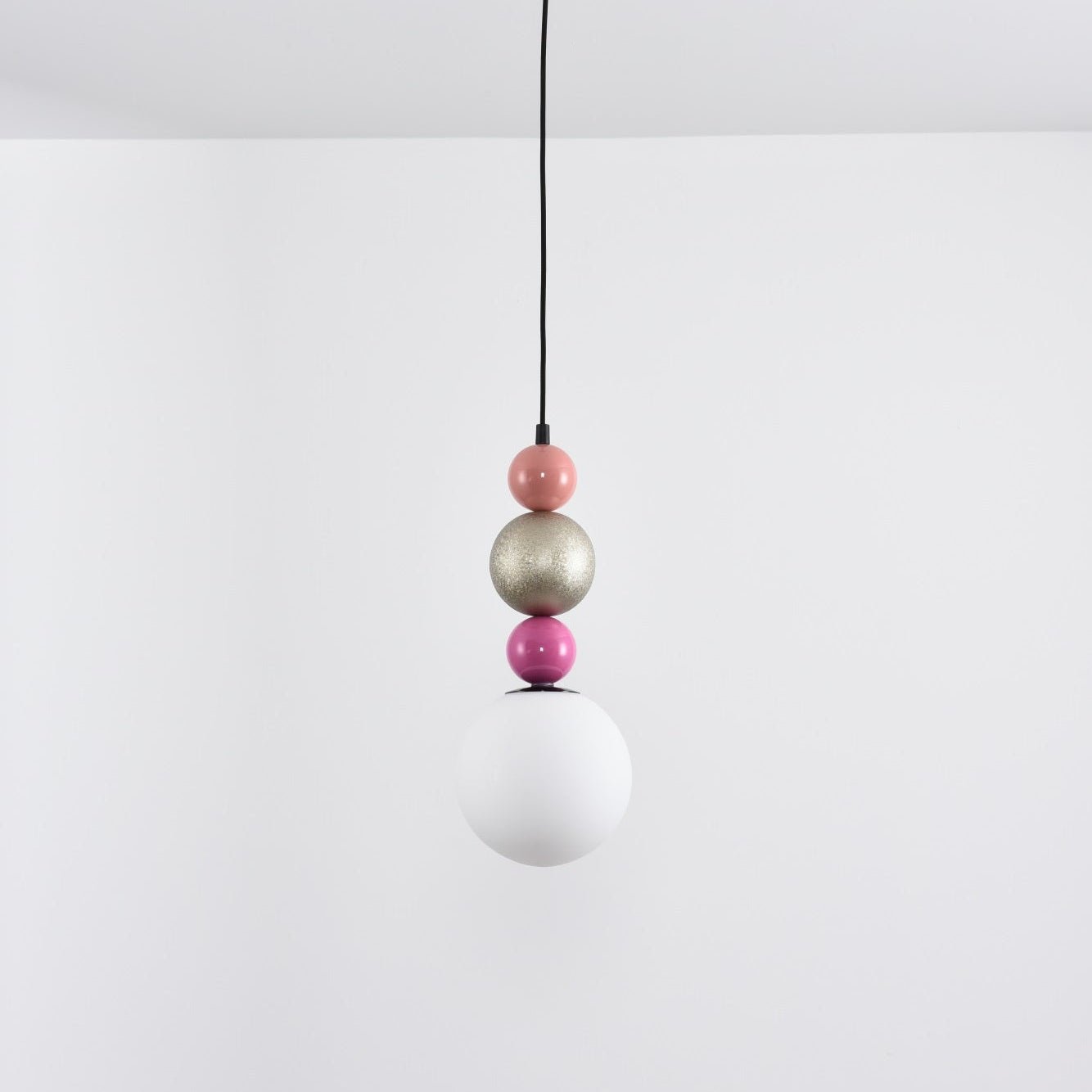 Eshaisra Nordic Art Rond Billes Empilage Verre Pendentif Lampe