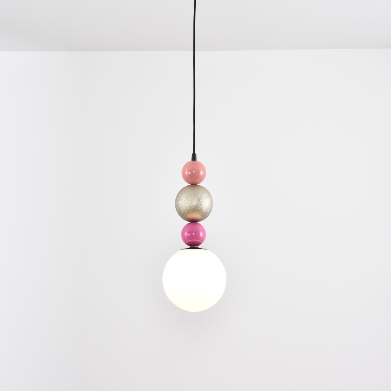 Eshaisra Nordic Art Rond Billes Empilage Verre Pendentif Lampe
