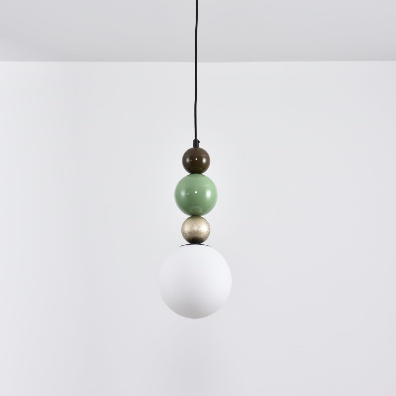 Eshaisra Nordic Art Rond Billes Empilage Verre Pendentif Lampe