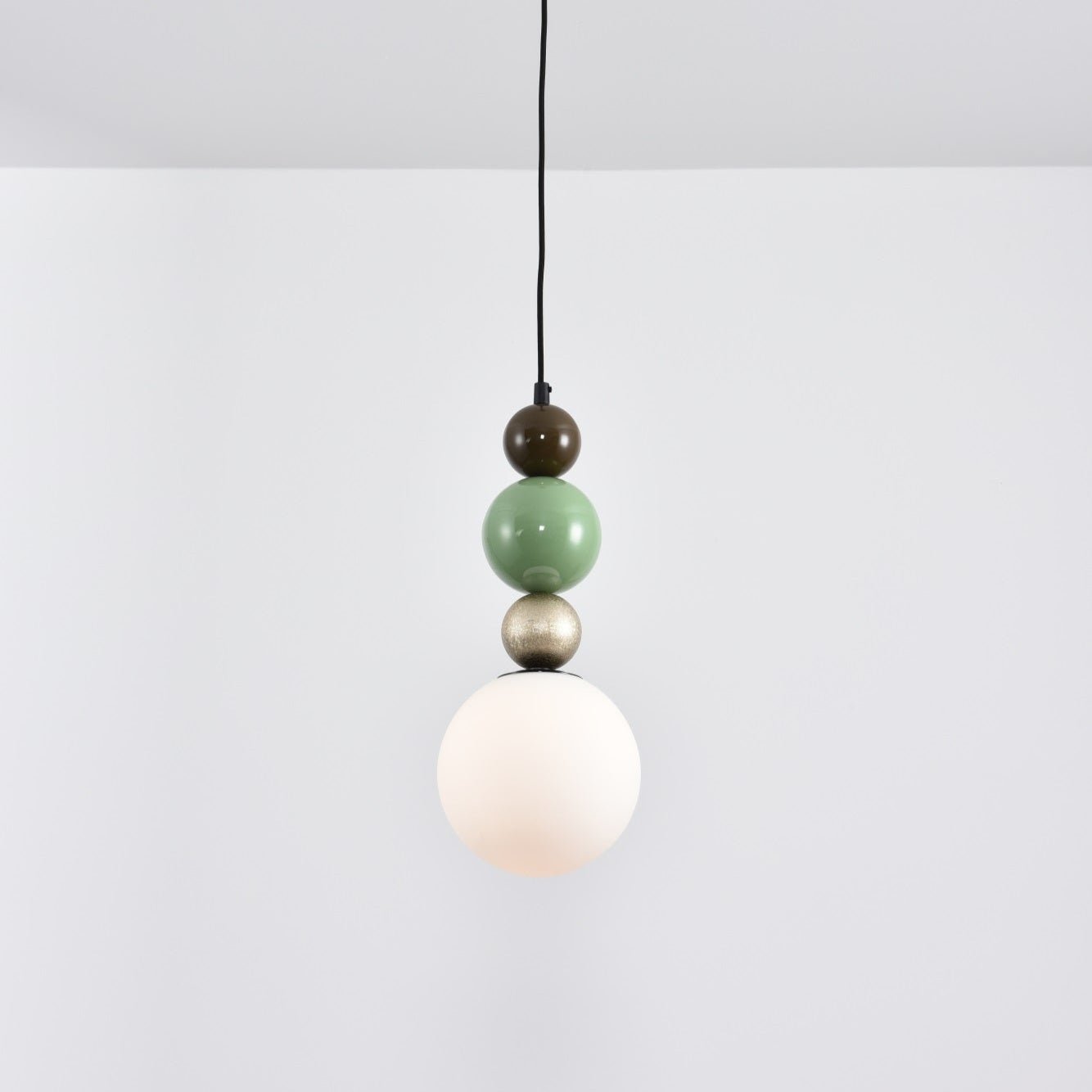 Eshaisra Nordic Art Rond Billes Empilage Verre Pendentif Lampe
