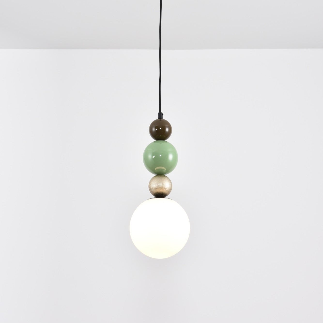Eshaisra Nordic Art Rond Billes Empilage Verre Pendentif Lampe
