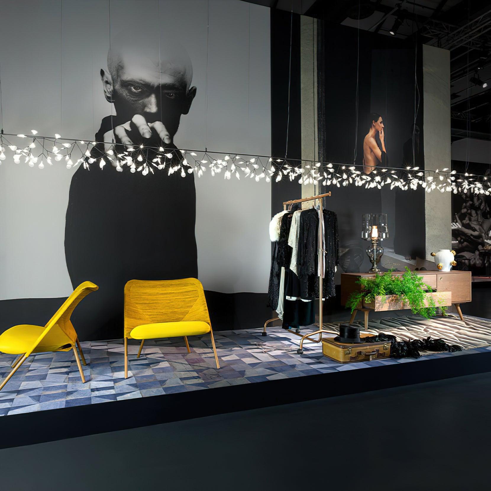 Lustra Lustre LED À Branches Longues Et Linéaires Artistiques