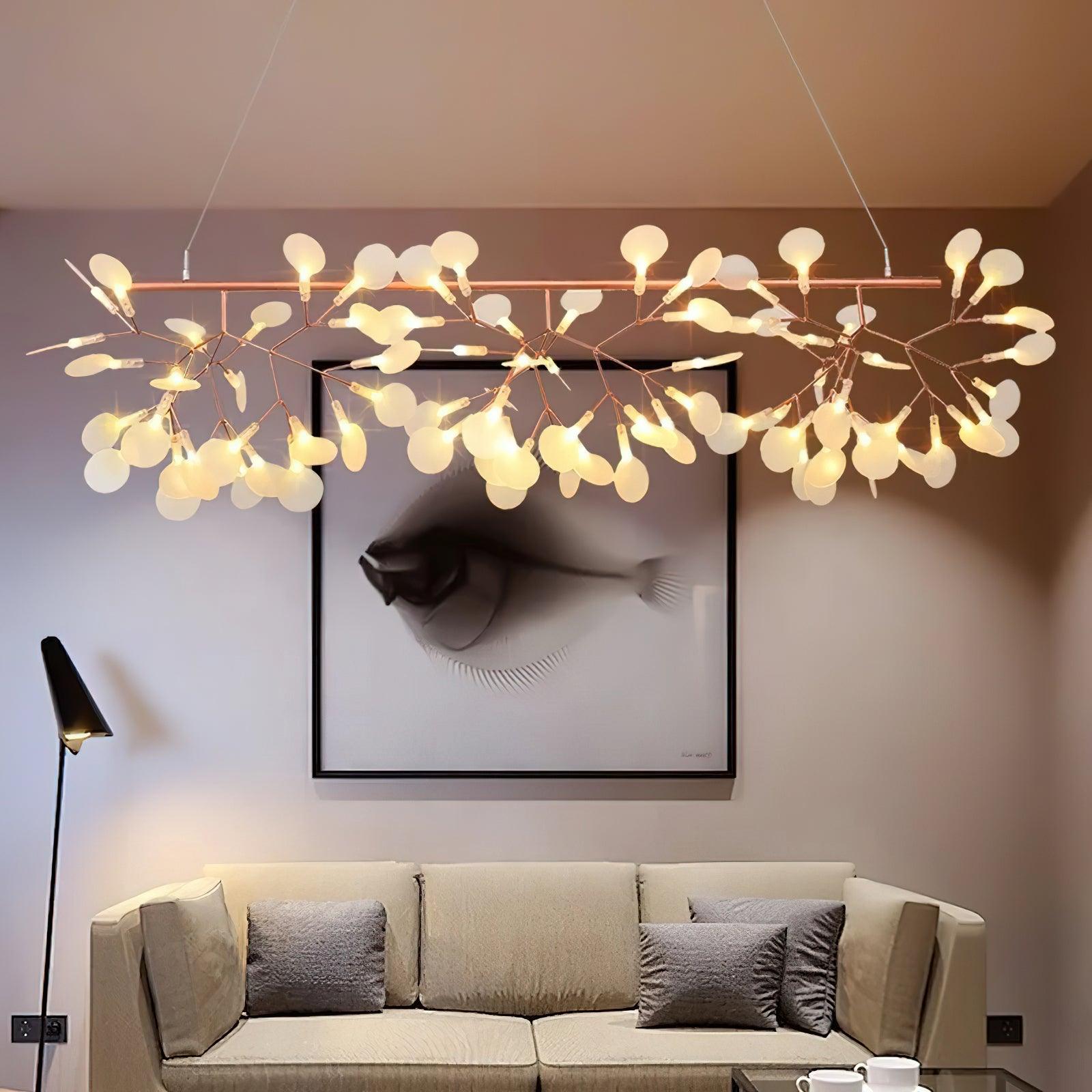 Lustra Lustre LED À Branches Longues Et Linéaires Artistiques