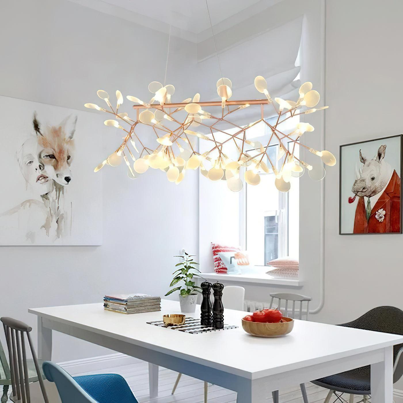 Lustra Lustre LED À Branches Longues Et Linéaires Artistiques